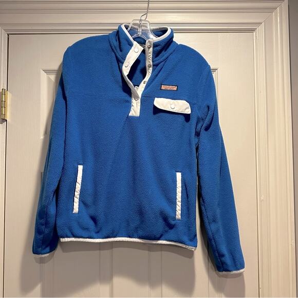 Vineyard Vines Shep Shirt Blue White XS Outdoor Preppy Long Sleeve Pullover - Picture 14 of 15